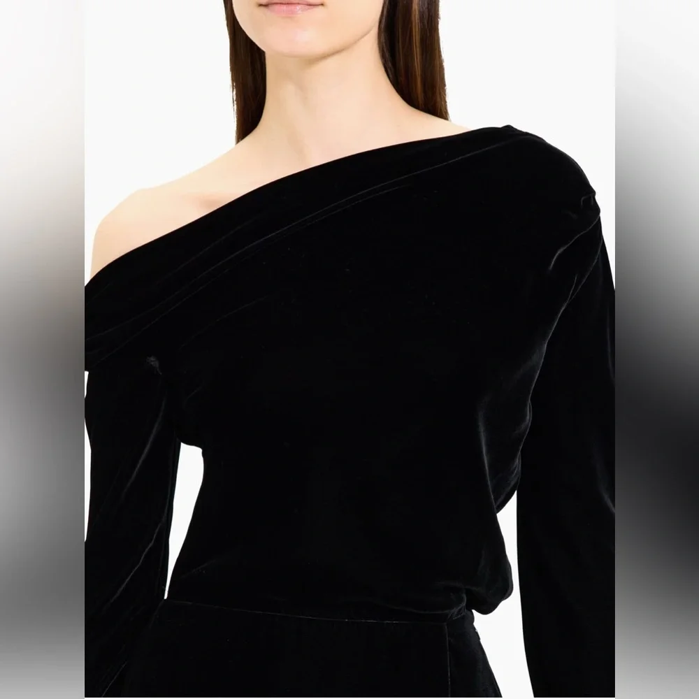 Theory Asymmetric Neck Off Shoulder Dress - Picture 4 of 9